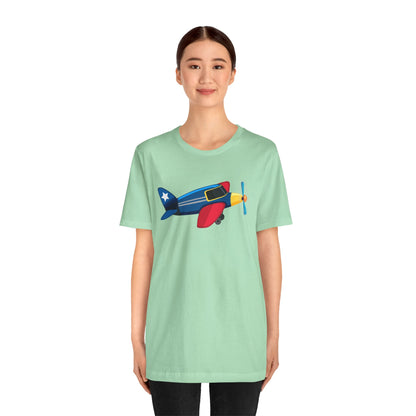 Unisex Jersey Short Sleeve Tee - Vintage Airplane Illustration - Retro Aviation Design