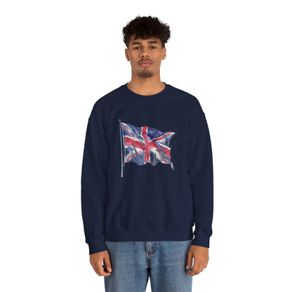 Unisex Heavy Blend™ Crewneck Sweatshirt Elegant - British Flag