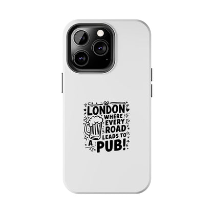 London Pub Themed Tough Phone Case - Perfect Gift for Travelers