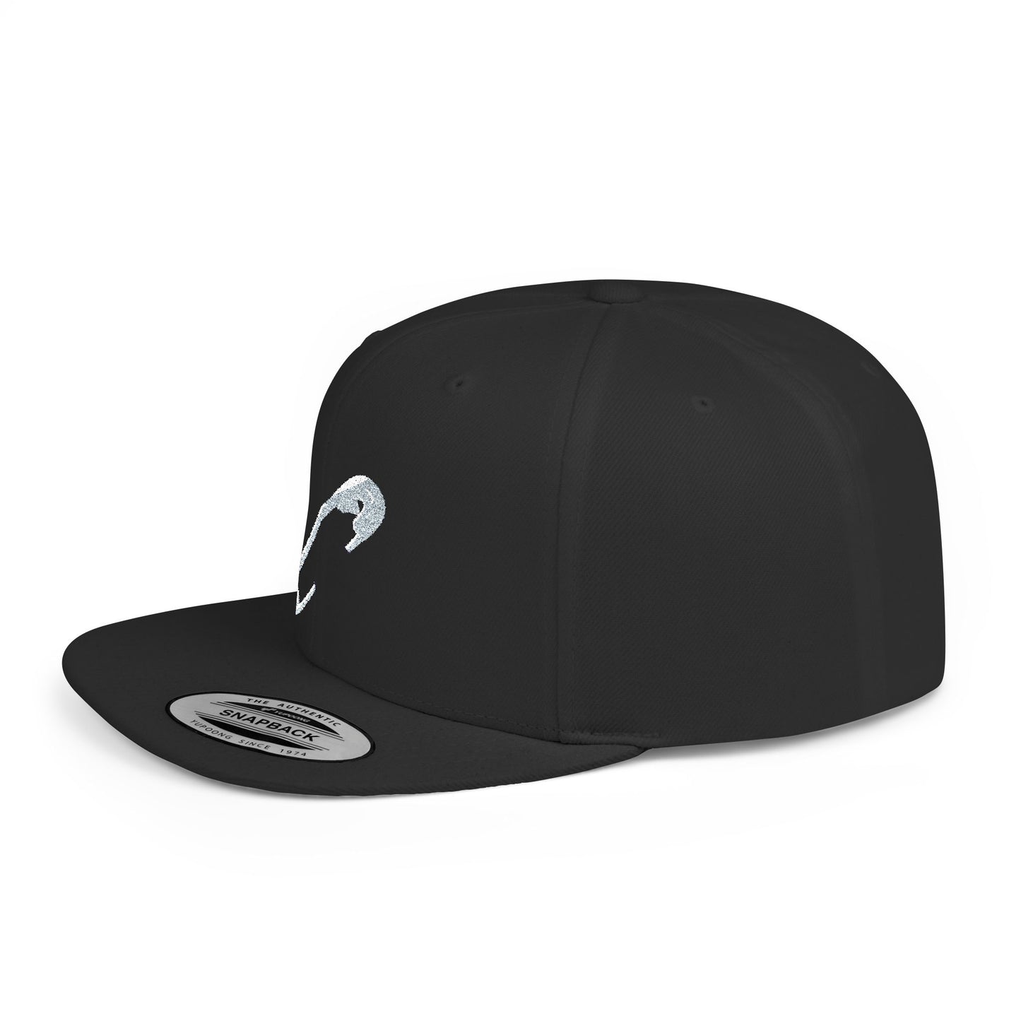 Silver Safety Pin Art Flat Bill Snapback