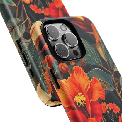 Tough Floral Phone Case | Tropical Vibe, Gift for Nature Lovers, Summer Beach Accessory, Floral Pattern, Trendy Phone Accessories