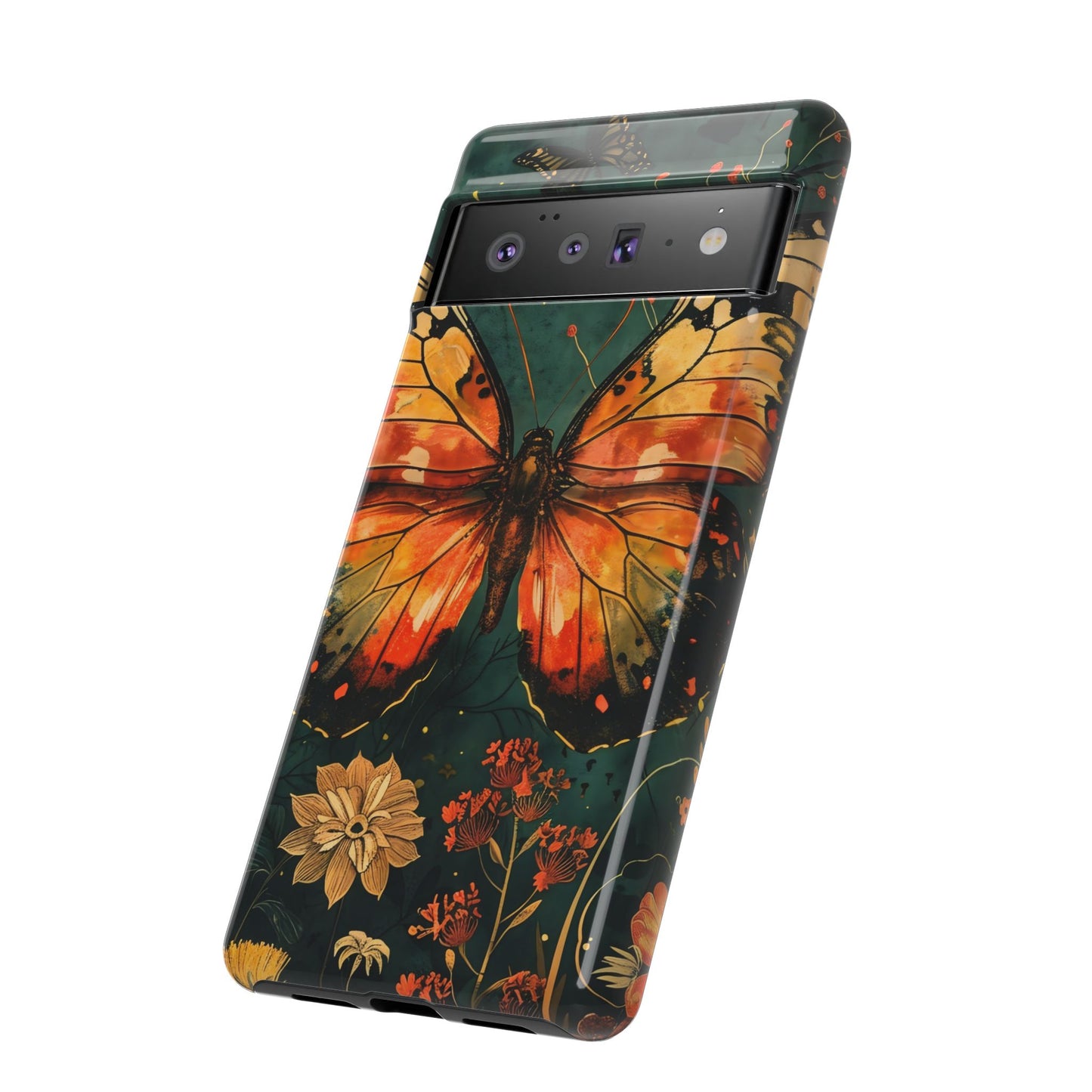 Butterfly Phone Case – Tough Cases for Nature Lovers, Floral Design, Butterfly Art, Unique Gift, Eco-Friendly Protection