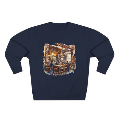 Unisex Crewneck Sweatshirt - London Pub Interior British Tavern