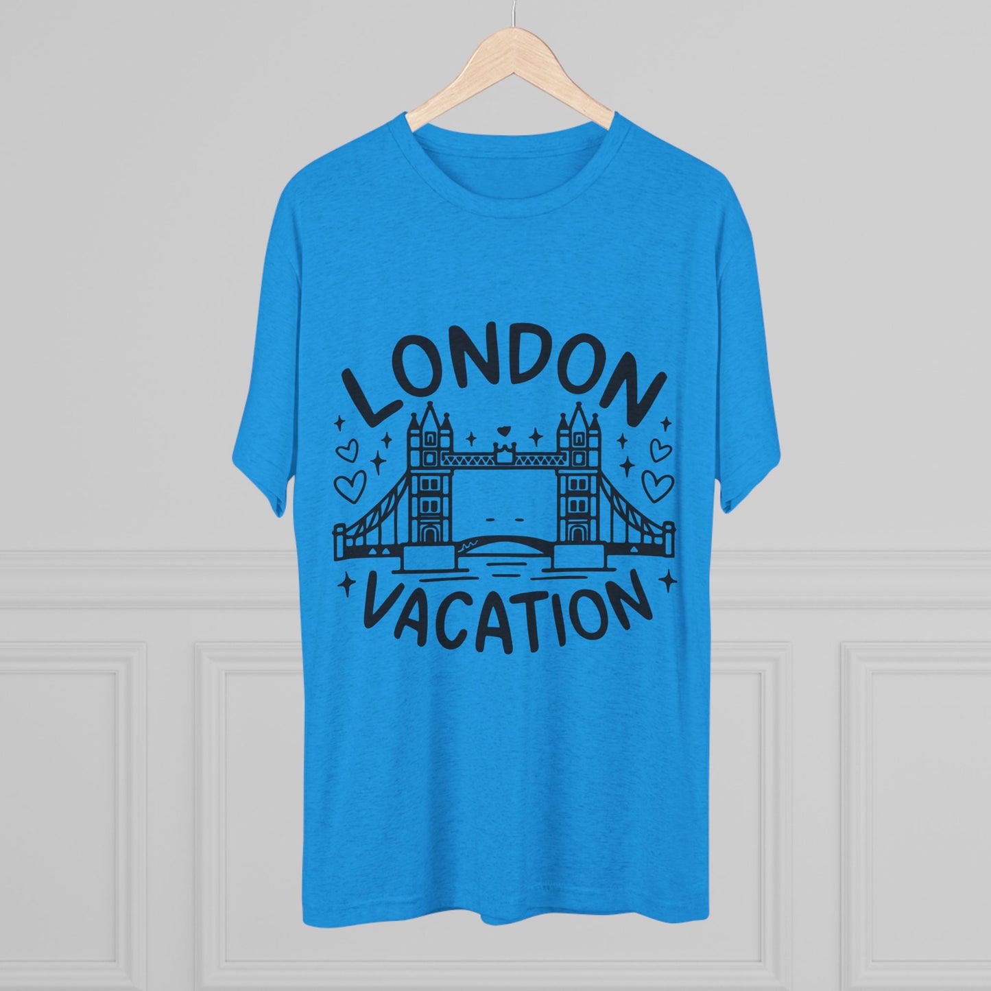 London Vacation Trendy Unisex Tri-Blend Crew Tee