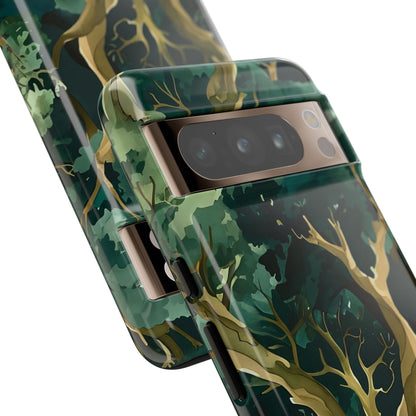 Forest Green Phone Case, Nature-Inspired Tough Cases, Eco-Friendly Gift, Outdoor Lover Accessory, Unique Phone Cover