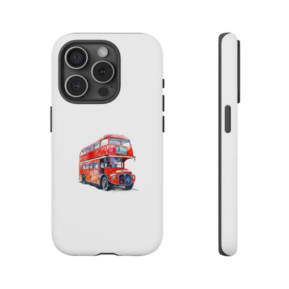 Vintage Red Double-Decker Bus Phone Case - Tough & Stylish
