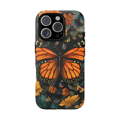 Monarch Butterfly Phone Case, Tough Cases, Nature Lover Gift, Floral Mobile Cover, Eco-Friendly Phone Accessory, Butterfly Design