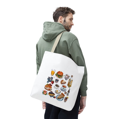 Gourmet Tote Bag: Foodie Style, Perfect for Brunch Lovers, Travel Enthusiasts, Picnic Perfect, Gift for Food Lovers