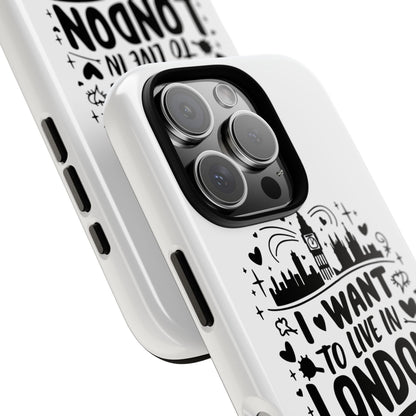 London City iPhone Case, Tough Phone Cover, Travel Gift, London Souvenir, Adventure Accessory, Wanderlust Decor