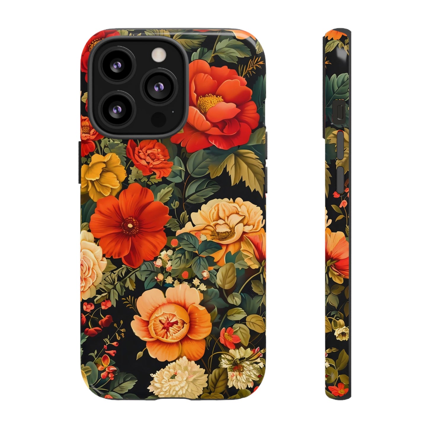 Floral Phone Case, Tough Cases, Decorative Tech Accessories, Gift for Her, Nature Lover Gift, Boho Style Case, Spring Floral Cover