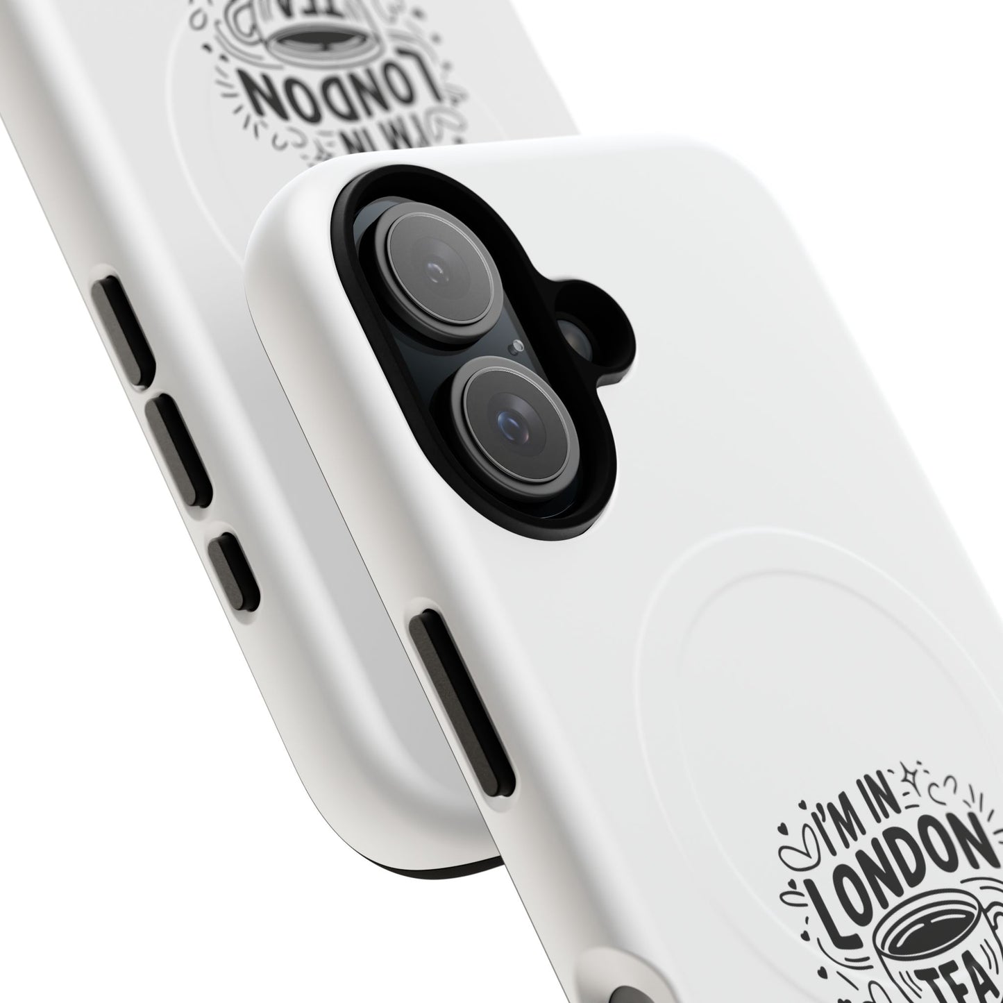 Magnetic Phone Case with London Tea Design, Tough Mobile Cover, Gift for Tea Lovers, Travel Accessory, Unique Phone Protector
