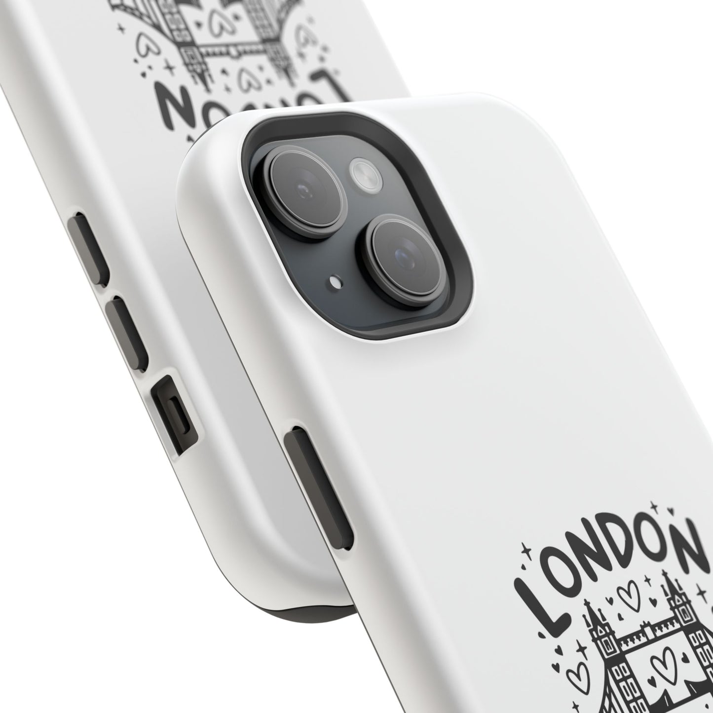 London-Themed Magnetic Phone Case, Cute Phone Cover, Trendy Gift for Travelers, City Lovers, Unique Accessory for iPhone