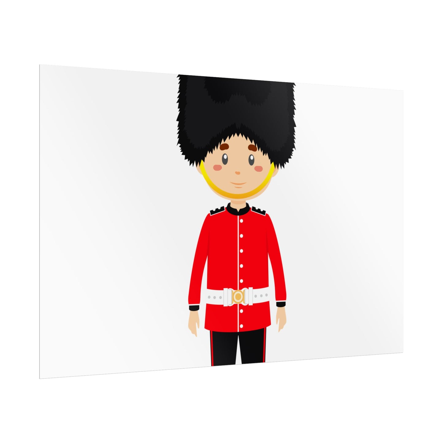 Adorable British Soldier Rolled Posters, Kids Room Decor, Unique Gift, Nursery Art, Educational Wall Art