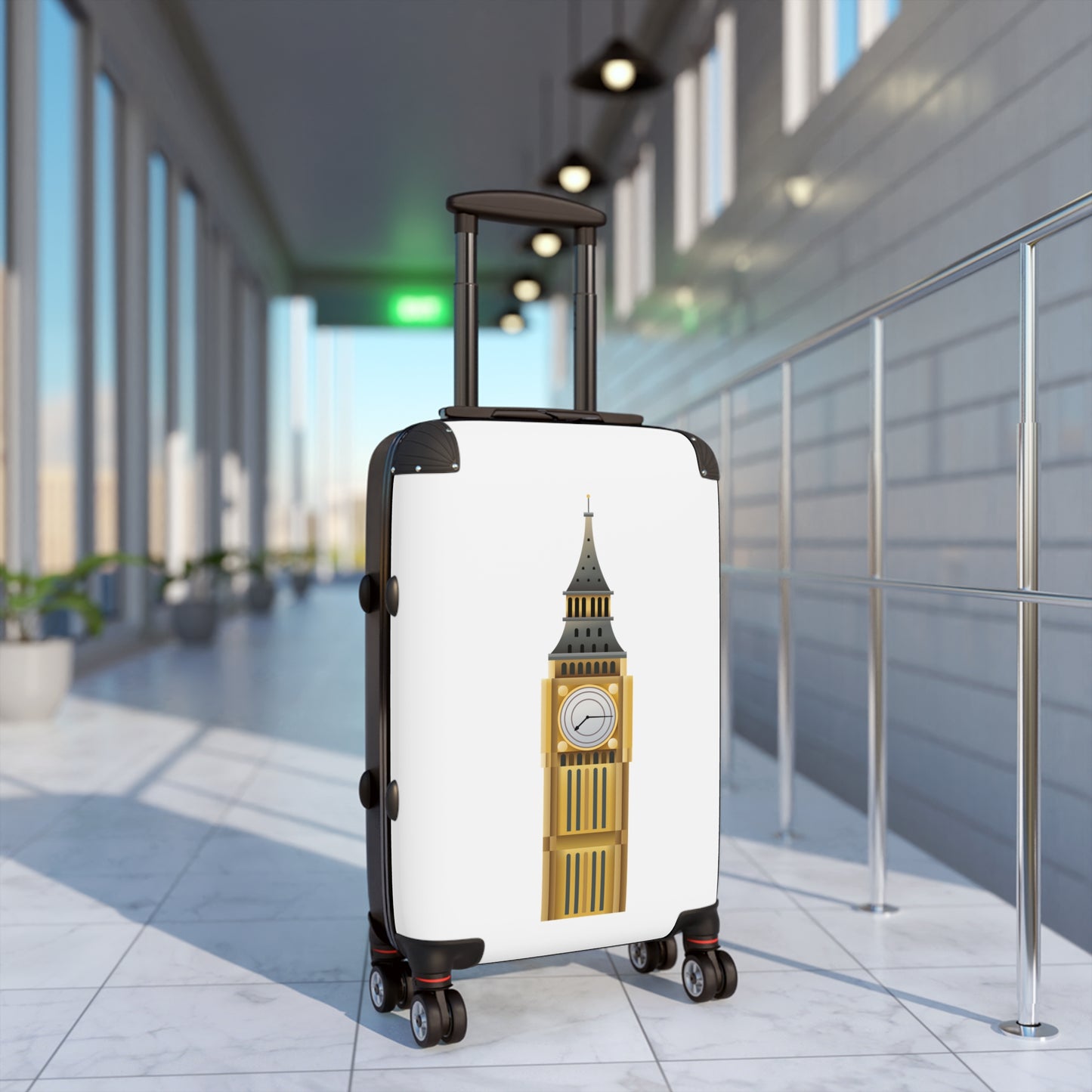 Red London Bus Side View Suitcase