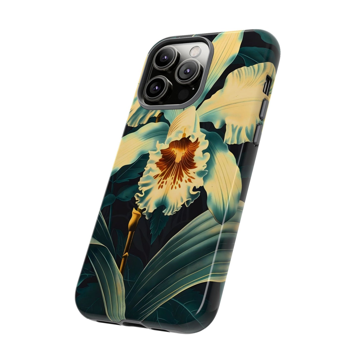 Floral Phone Case - Tough Cases with Orchid Design, Durable Smartphone Cover for Nature Lovers, Floral Gift for Her, Botanical [...]