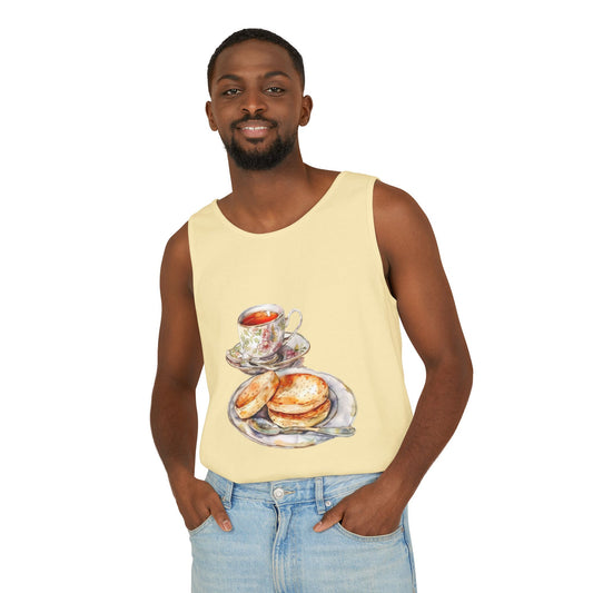 Unisex Garment-Dyed Tank Top - British Food - Savory Classics and Traditional Delights