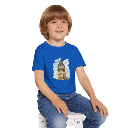 Toddler T-Shirt - London's Big Ben Landmark Painting -  Fun Kid's Apparel for Little Explorers