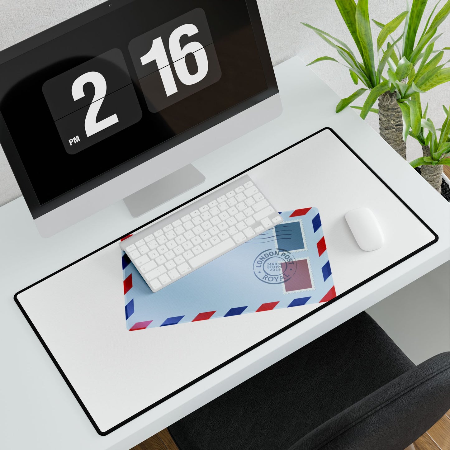 Air Mail Desk Mat | Stylish Office Decor, Workspace Accessories, Desk Organizer, Home Office Gift, Fun Office Supply