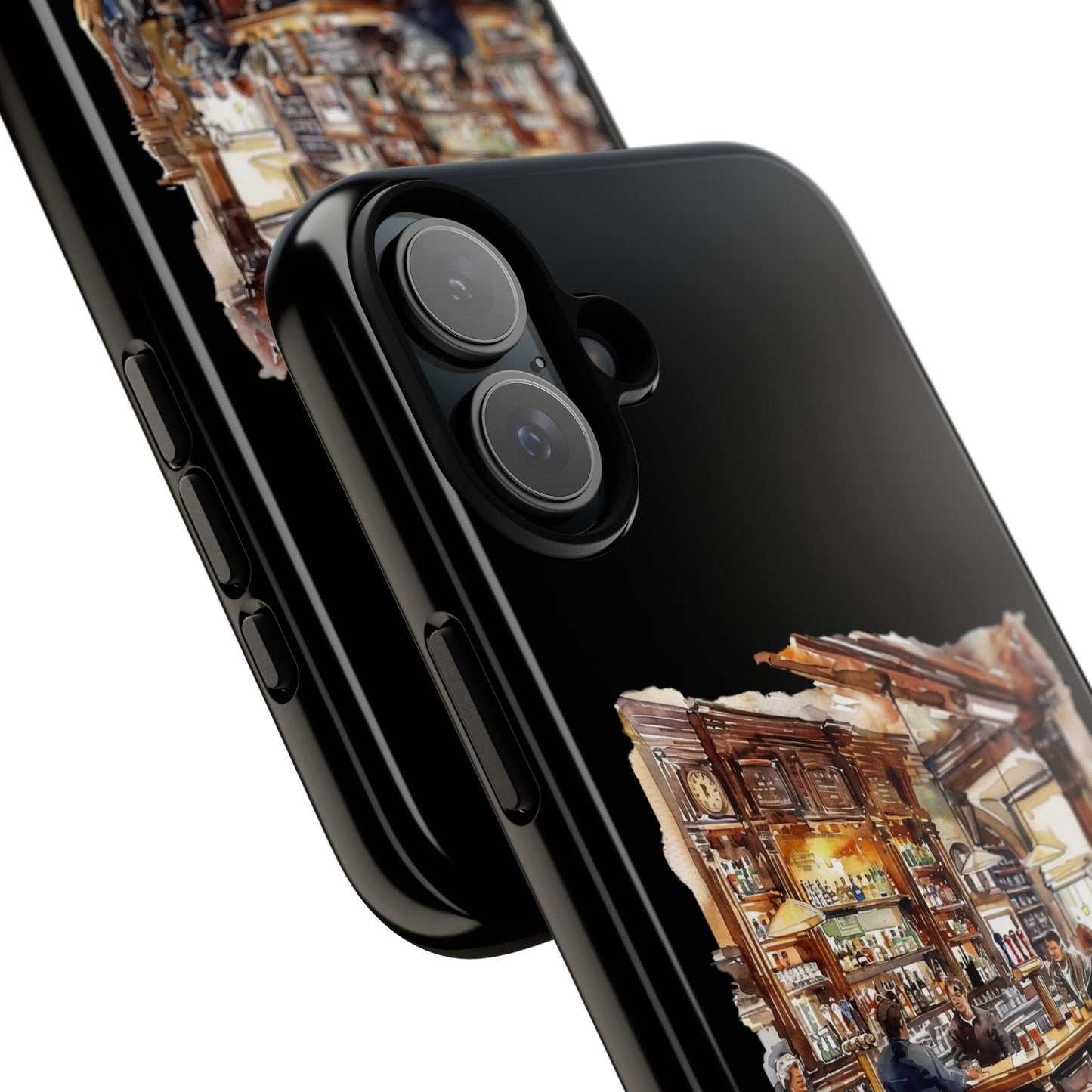 Artistic Phone Case - Cozy Pub Vibe, Trendy Smartphone Accessory, Gift for Friends, Modern Design, Durable Protection