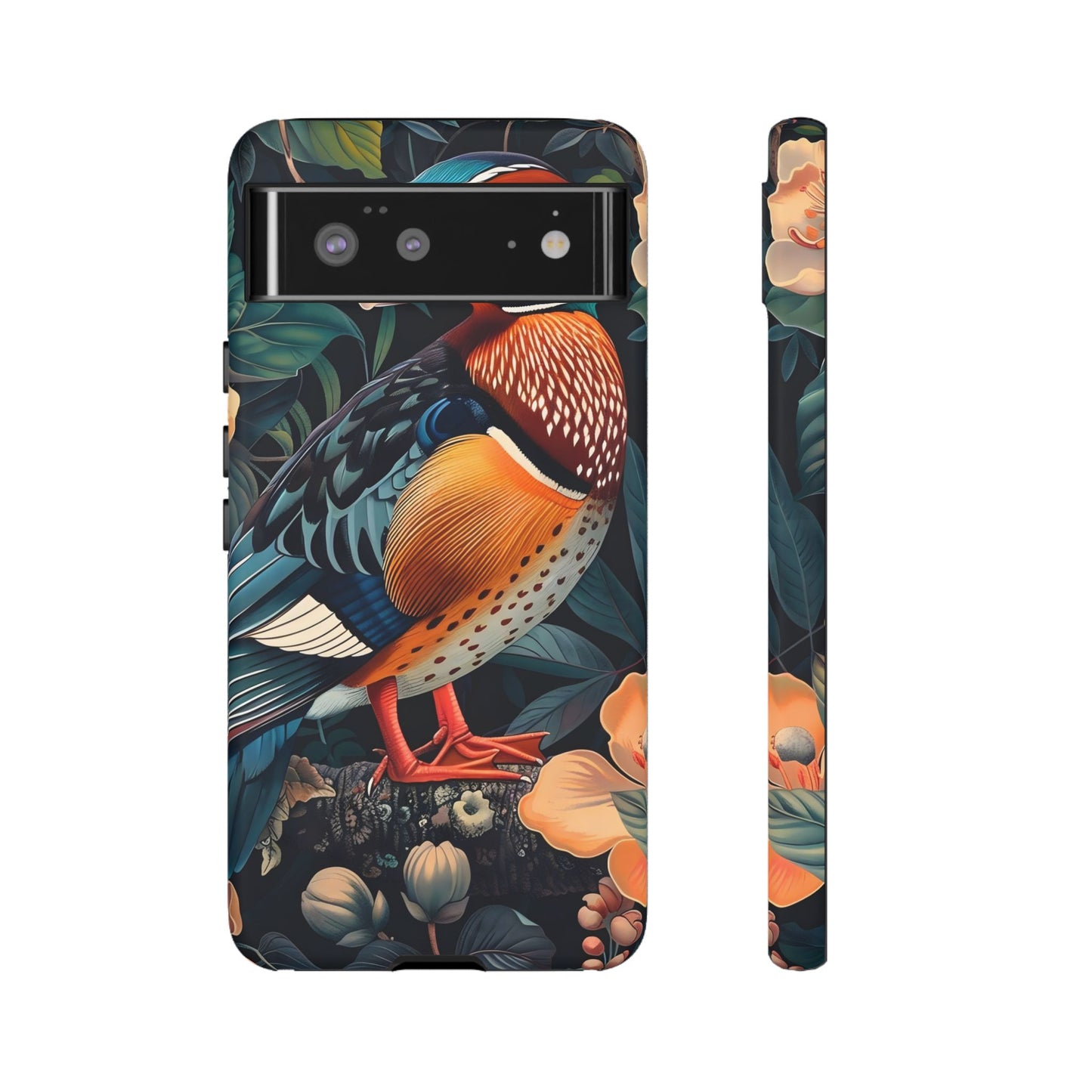 Vibrant Phone Case with Artistic Bird Design, Nature Lover Gift, Wildlife Enthusiast Accessory, Floral Tech Case, Unique Mobile Cover
