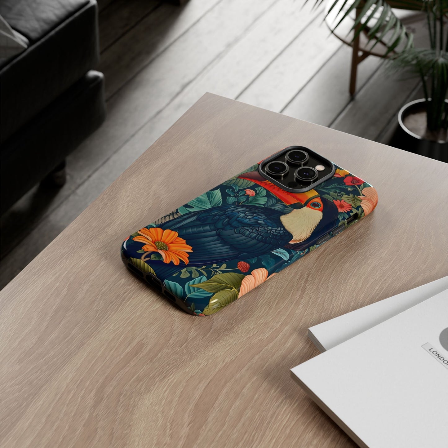 Tropical Toucan Phone Case - Cute Animal Design, Nature Lover Gift, Floral Pattern, Bird Lover Accessory, Summer Vibes