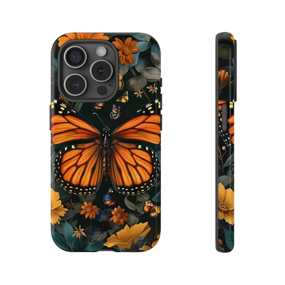 Monarch Butterfly Phone Case, Tough Cases, Nature Lover Gift, Floral Mobile Cover, Eco-Friendly Phone Accessory, Butterfly Design