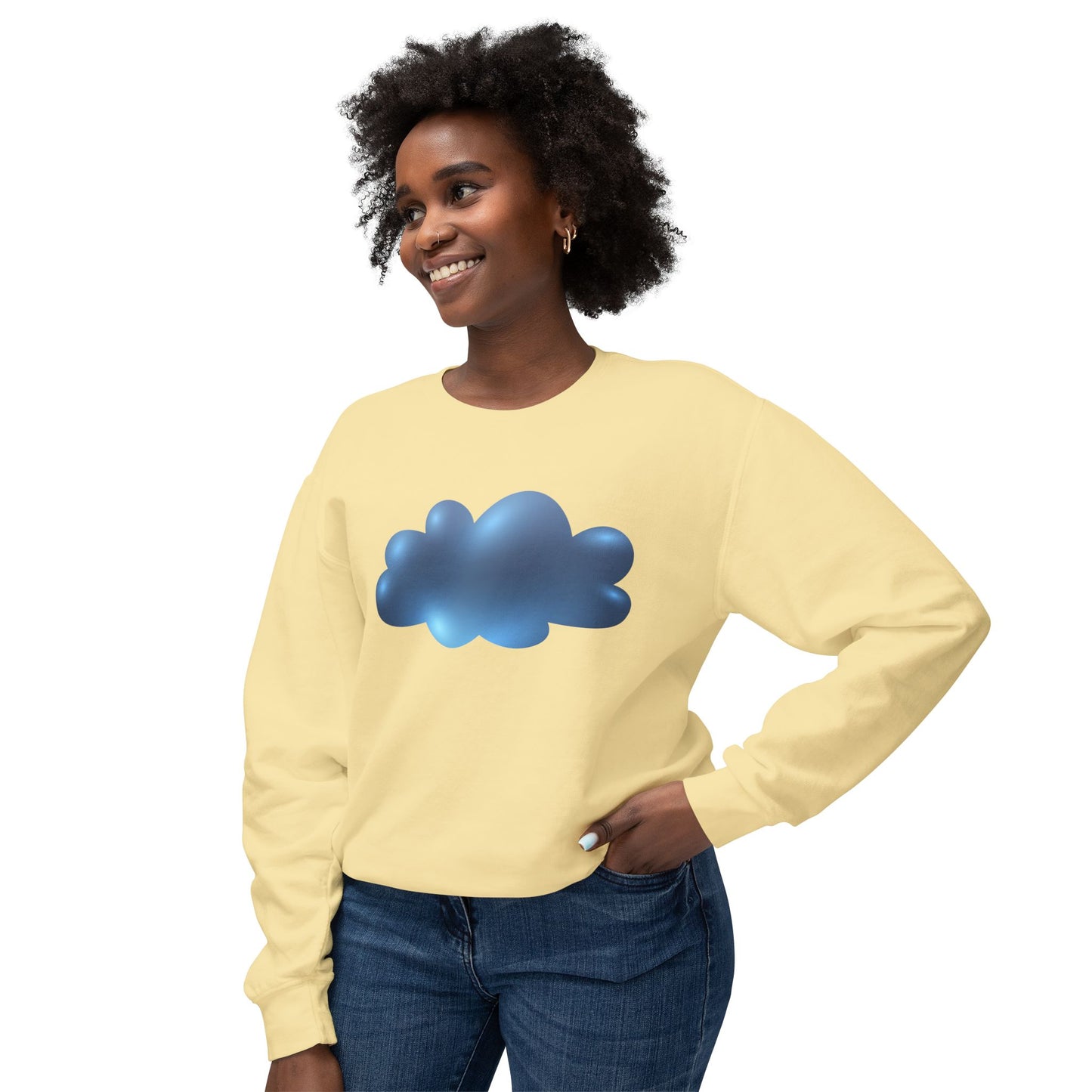 Unisex Lightweight Crewneck Sweatshirt - Serene Cloudscape
