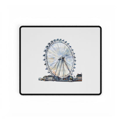Elegant Cityscape Desk Mat with London Eye Design - Office Decor, Gift for Professionals, Home Office Accessory
