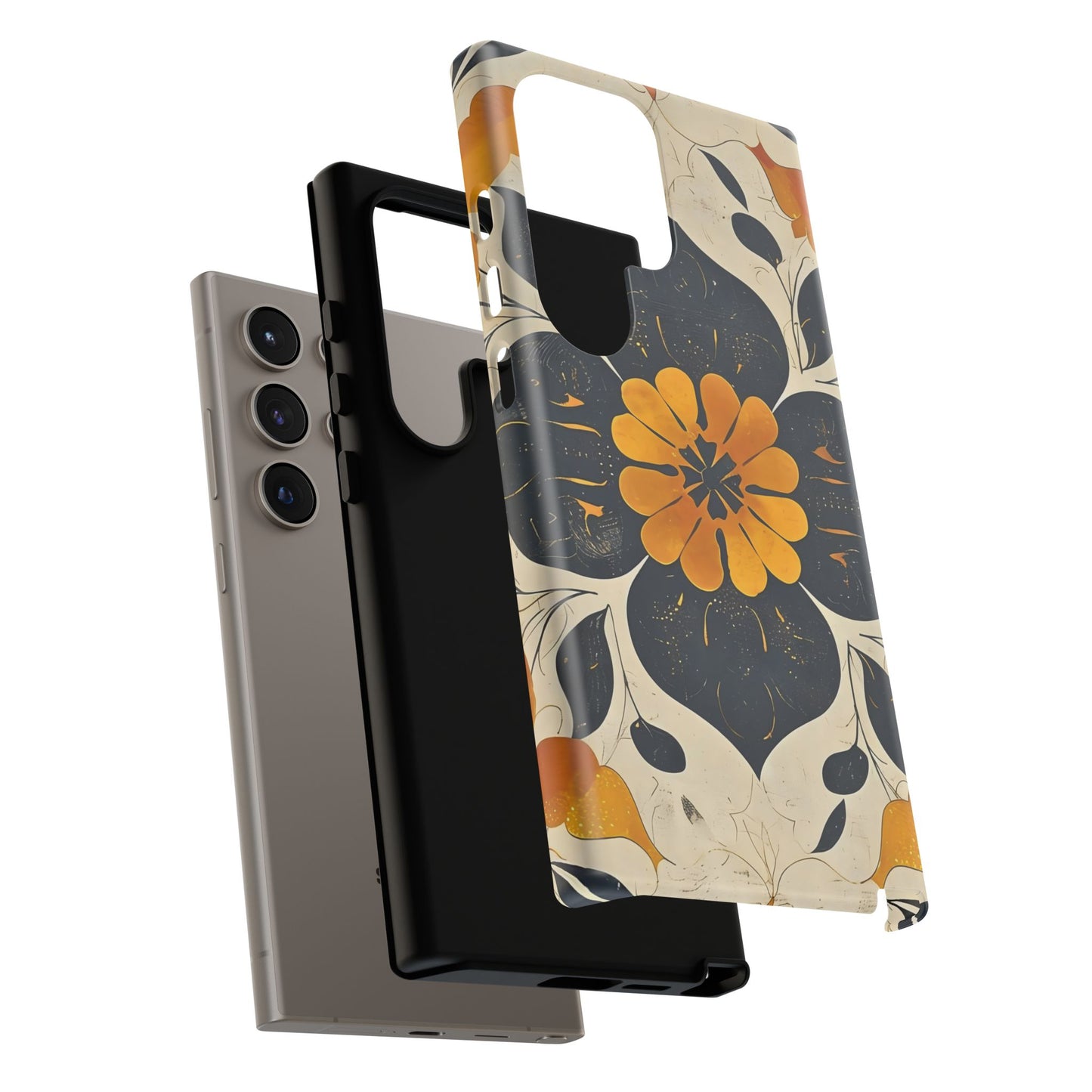 Floral Phone Case - Tough Cases, Botanical iPhone Cover, Vintage Flower Design, Durable Smartphone Protection, Unique Gift Idea
