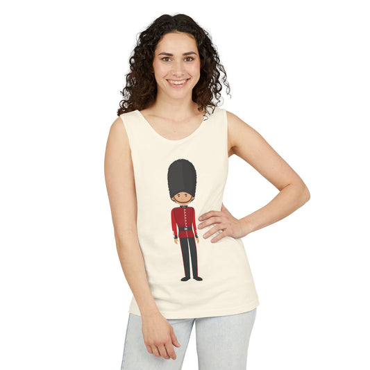 Unisex Garment-Dyed Tank Top - British Soldier - Classic Military Elegance and Honor