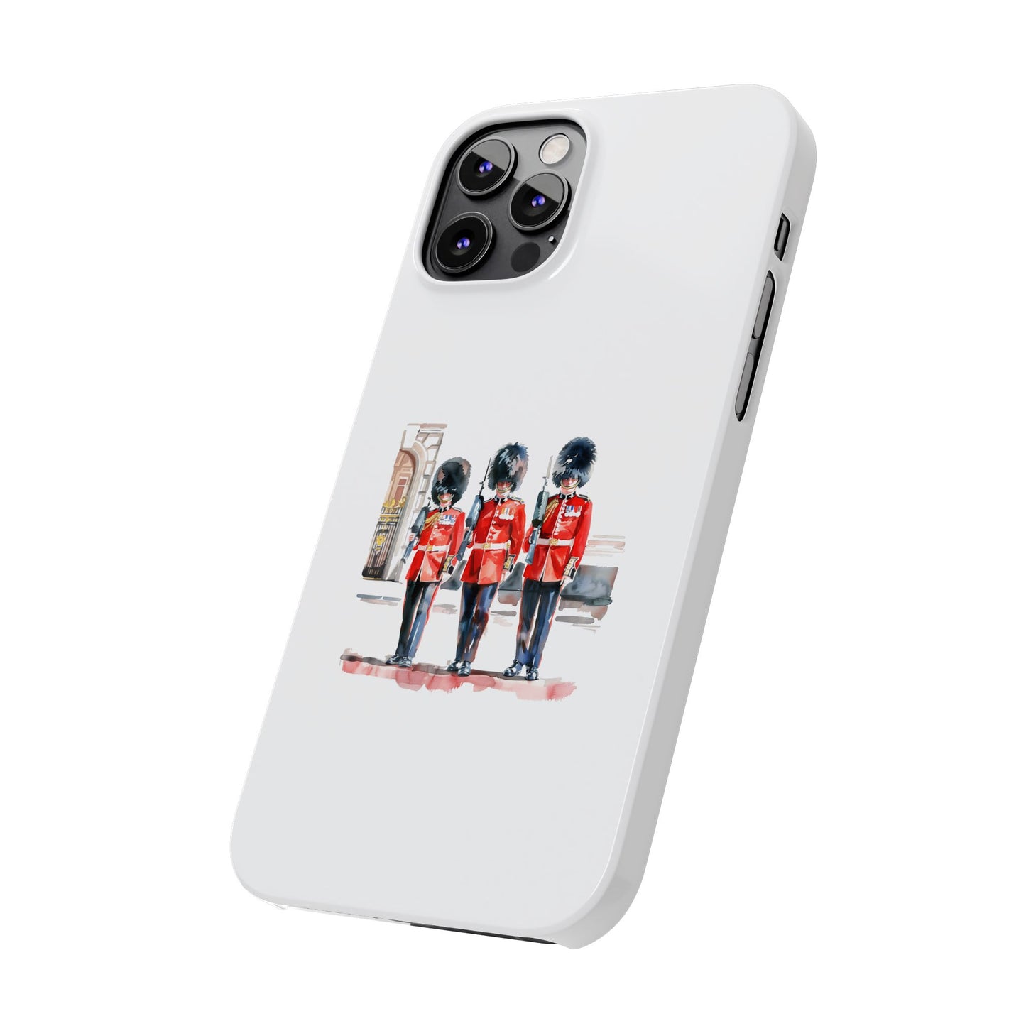Slim Phone Case with Iconic British Guard Design - Perfect for Travel, Unique Gift, Cell Phone Accessory, Trendy Cover, London Souvenir