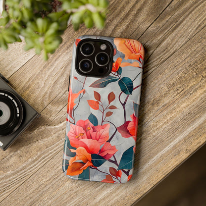 Floral Phone Case, Tough Cases, Flower Power, Gift for Her, Decorative Phone Cover, Trendy Accessories, Everyday Style