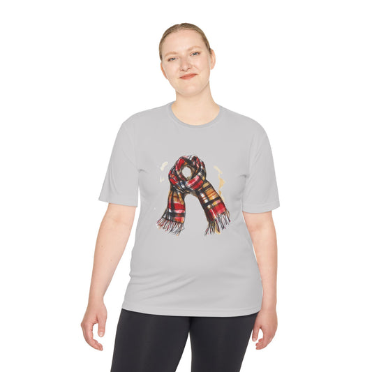 Unisex Moisture Wicking Tee - Perfect for Fall Activities - Plaid British Scarf - Timeless Style and Classic Elegance