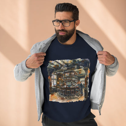Unisex Crewneck Sweatshirt - London Pub Interior British Tavern