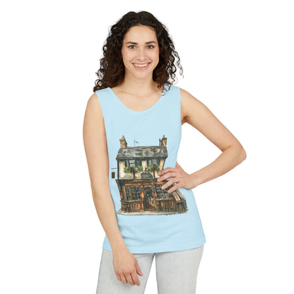 Unisex Garment-Dyed Tank Top - Historic English Home Wall Art Design