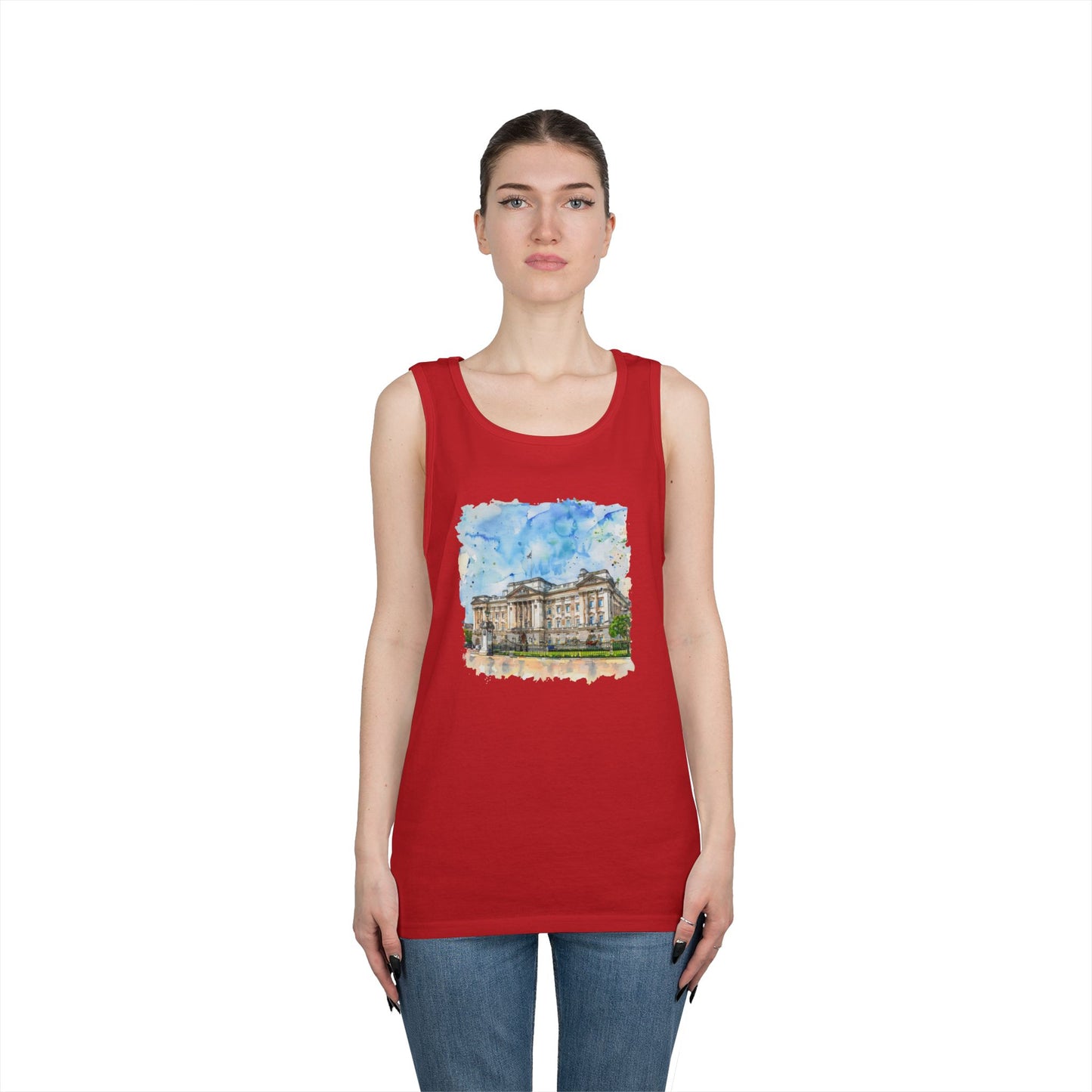 Unisex Heavy Cotton Tank Top - England Aesthetics - Embracing Classic British Charm and Style