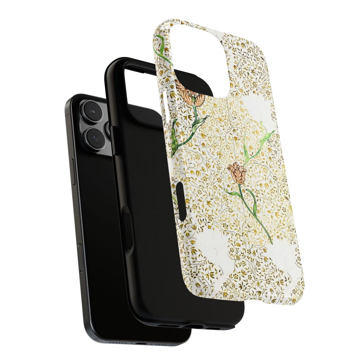 Elegant Floral Phone Case, Tough Cases for iPhone, Stylish Smartphone Cover, Protection with Floral Art, Unique Gift for Her