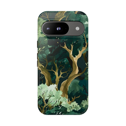 Forest Green Phone Case, Nature-Inspired Tough Cases, Eco-Friendly Gift, Outdoor Lover Accessory, Unique Phone Cover