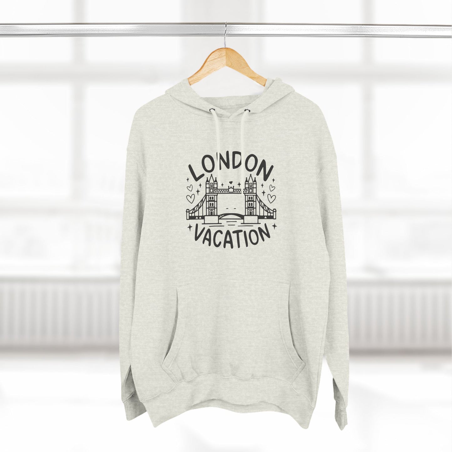 London's Vacation Trendy Three-Panel Fleece Hoodie