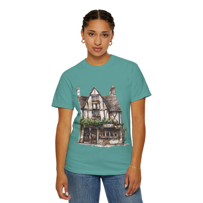 Unisex Garment-Dyed T-shirt - Heritage in Stone - Traditional British Village Homes