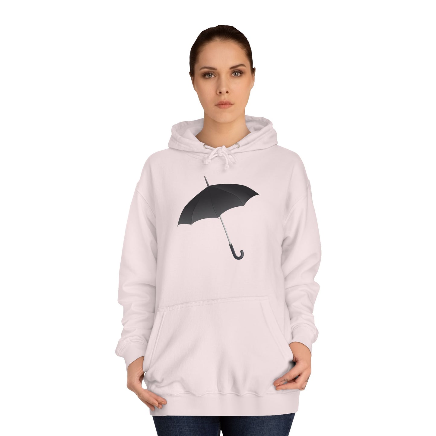 Unisex College Hoodie - Regal Royal Umbrella - Elegant and Majestic Design
