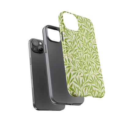 Green Leaf iPhone Case, Tough Cases, Botanical Phone Protection, Eco-Friendly Cover, Nature Lover Gift, Trendy Cell Phone Accessory