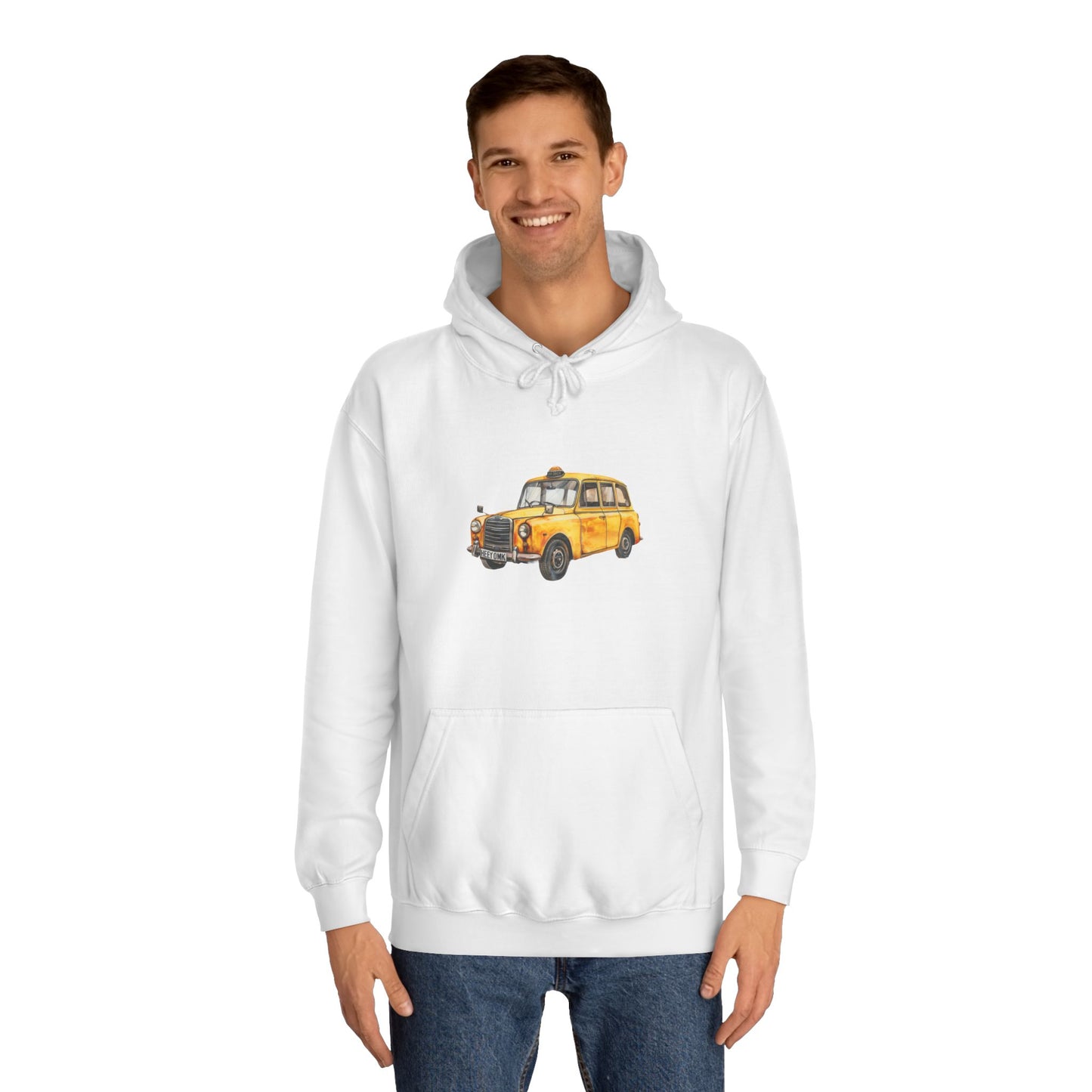 Unisex College Hoodie - Classic Elegance and Timeless Styled Vintage Car Unisex College Hoodie