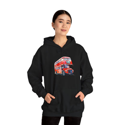 Unisex Heavy Blend™ Hooded Sweatshirt - The Heart of London - Iconic Double-Decker Buses