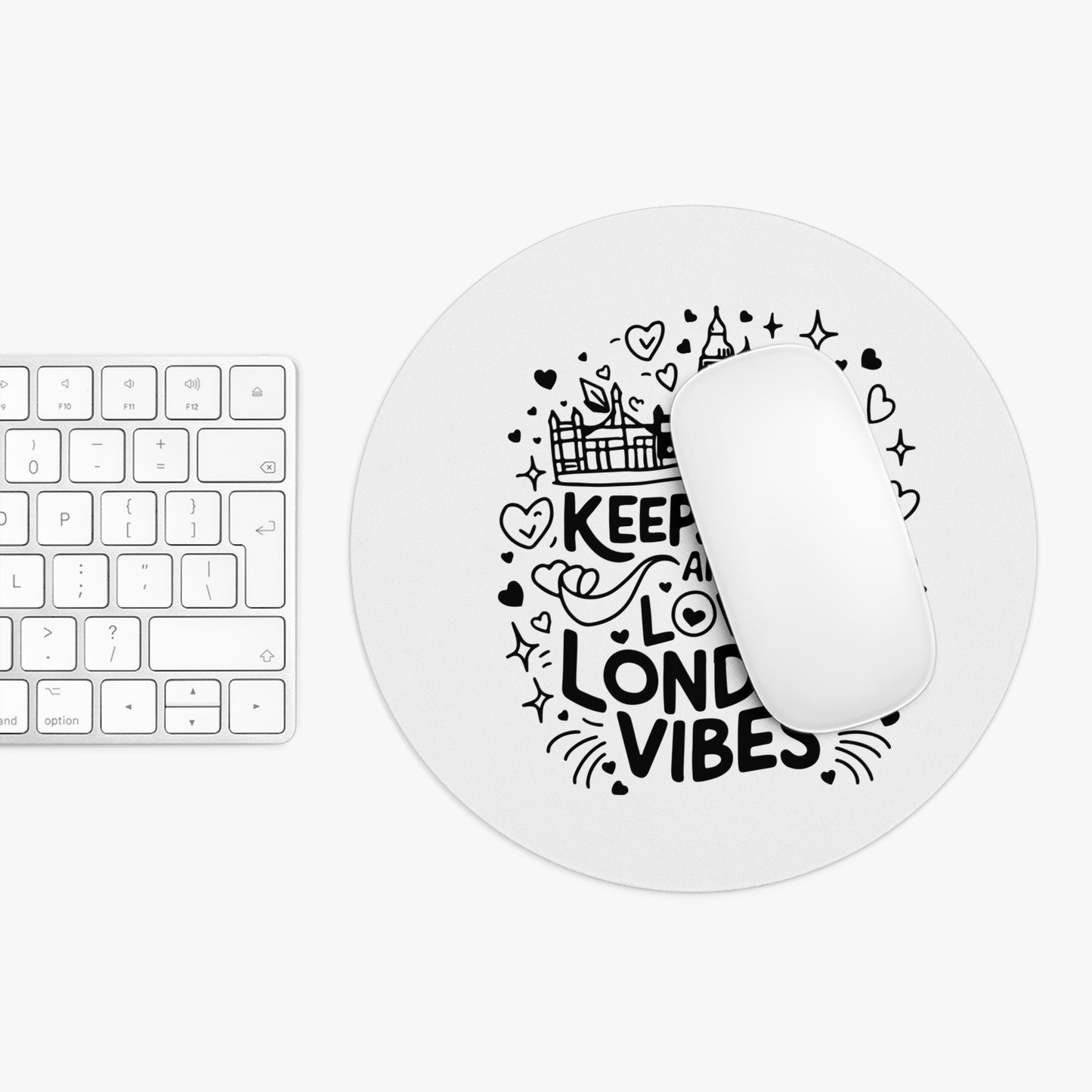 London Vibes Mouse Pad, Keep Calm Gift, Office Decor, Desk Accessory, Unique Home Office, London Souvenir
