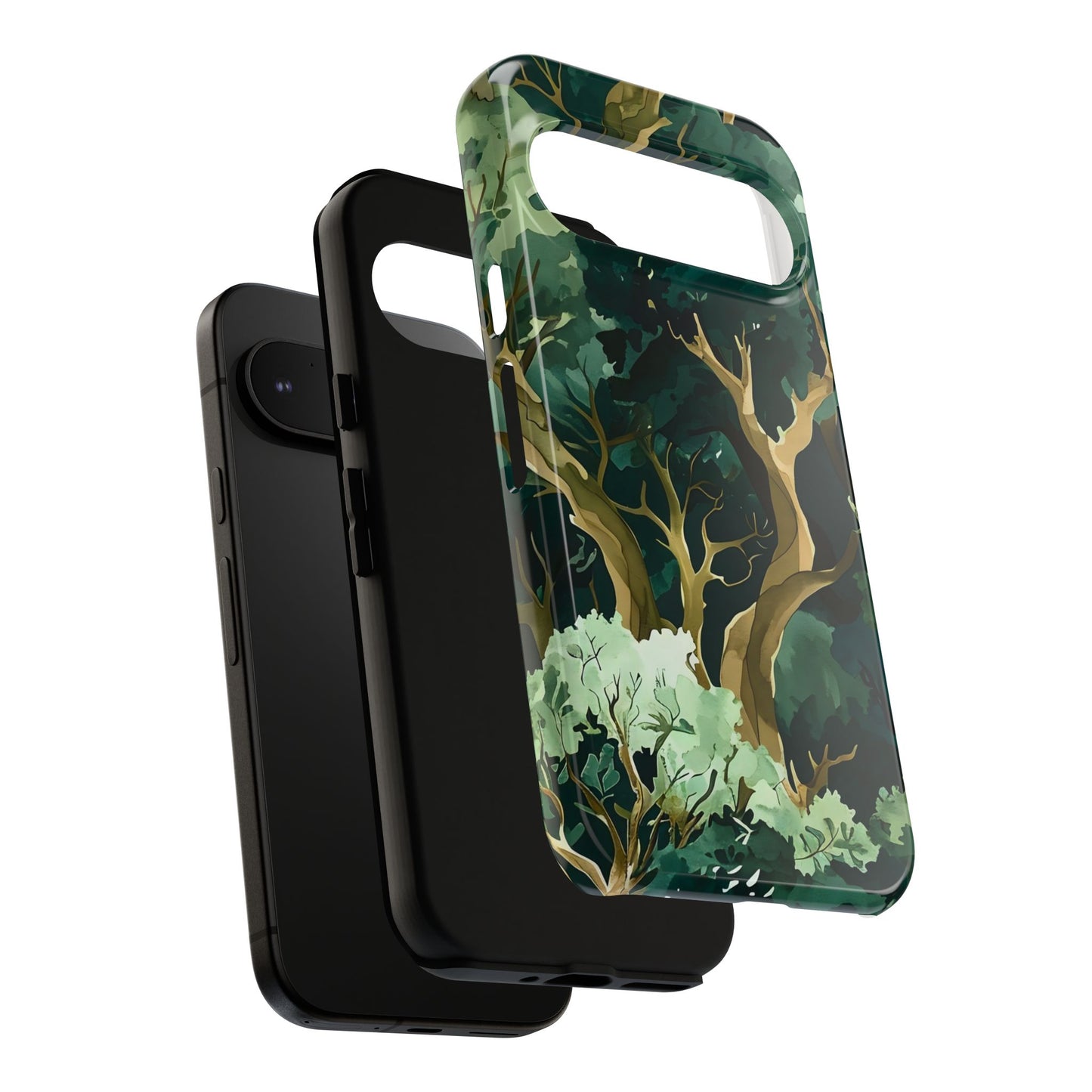 Forest Green Phone Case, Nature-Inspired Tough Cases, Eco-Friendly Gift, Outdoor Lover Accessory, Unique Phone Cover