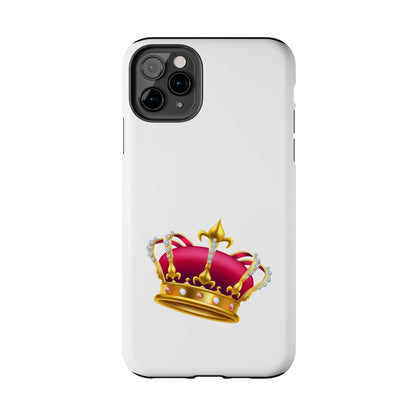 Crown Emoji Tough Phone Case, Durable Phone Cover, Stylish Protector, Gift for Him/Her, Trendy Smartphone Accessory