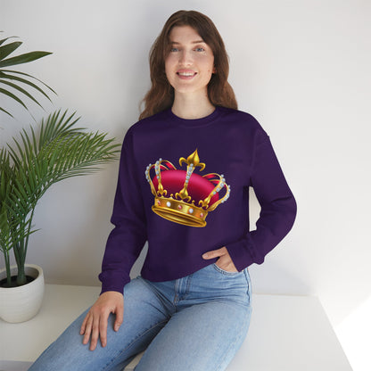 Unisex Heavy Blend™ Crewneck Sweatshirt - British Royal Crown - Symbol of Regal Elegance and Authority