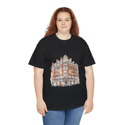 Unisex Heavy Cotton Tee - Classic British Architecture - Elegant Historic Building