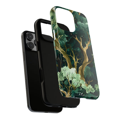 Forest Green Phone Case, Nature-Inspired Tough Cases, Eco-Friendly Gift, Outdoor Lover Accessory, Unique Phone Cover